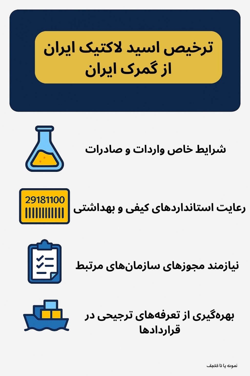 توضیح مراحل ترخیص این محصول
