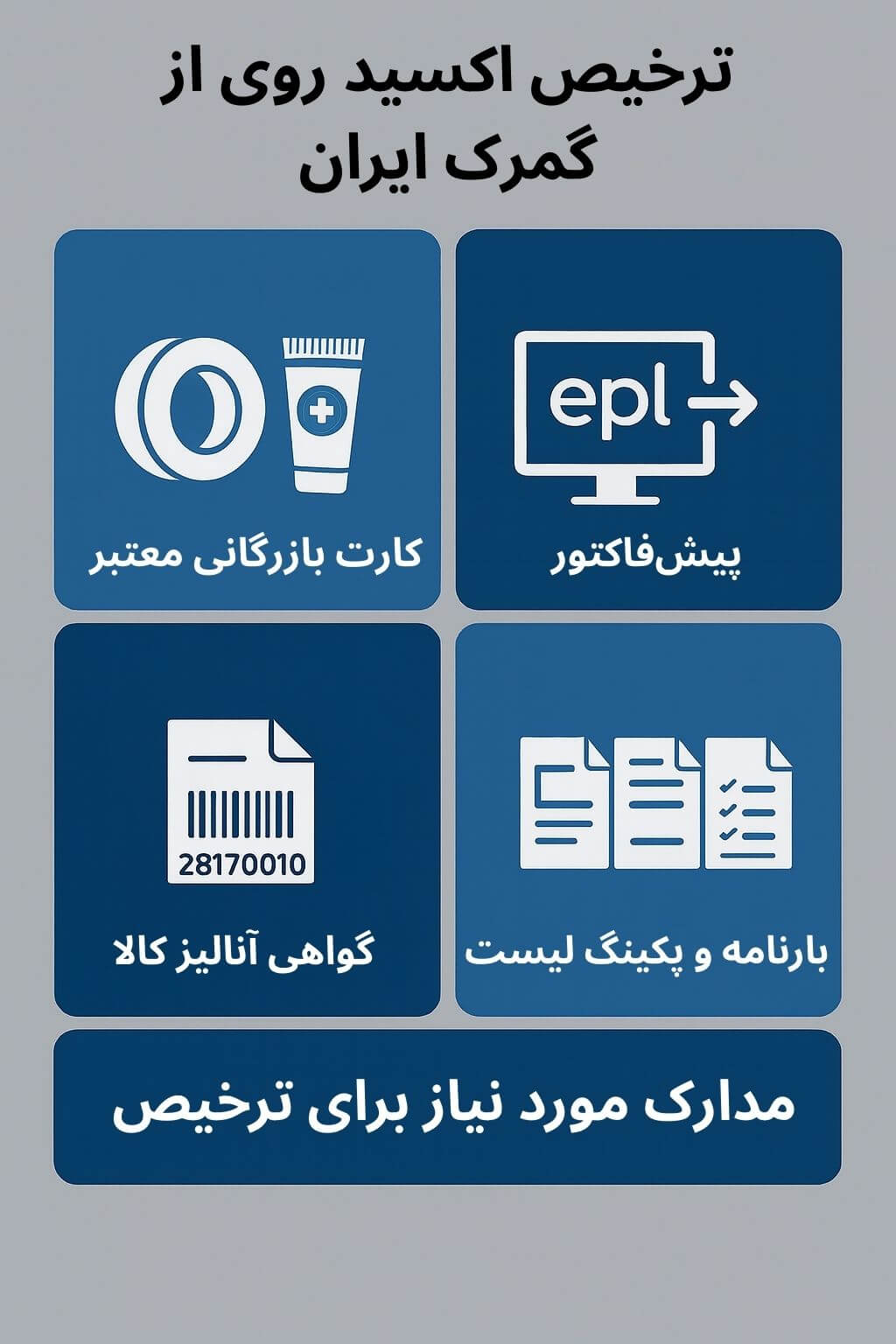 توضیح مراحل ترخیص این محصول