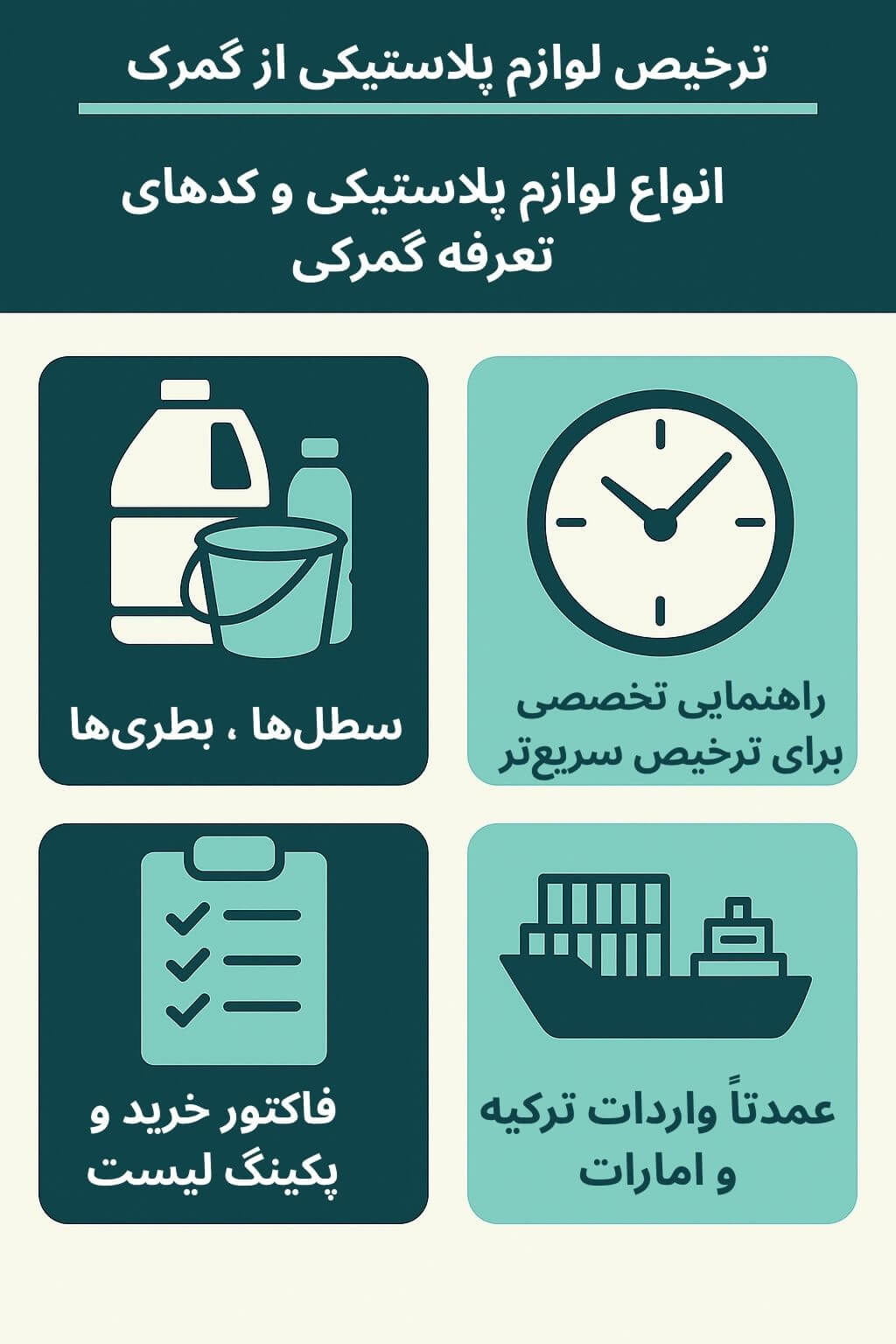 توضیح مراحل ترخیص این محصول توضیح مراحل ترخیص این محصول